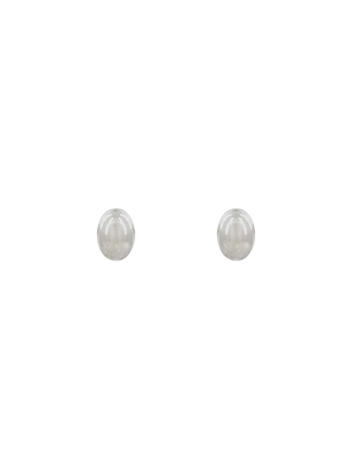 [Select] Silver Oval Ball Earring