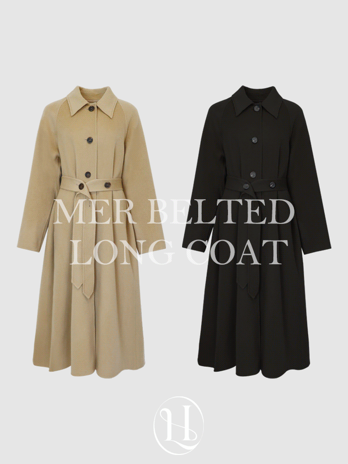 a Mer belted long coat