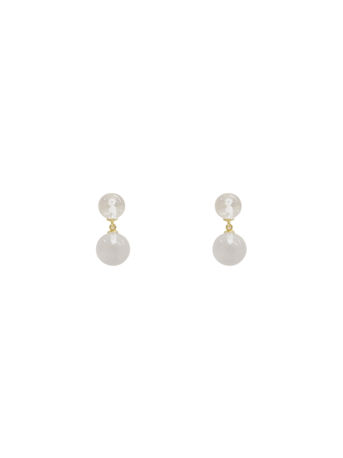 [Select] Twin crystal earring