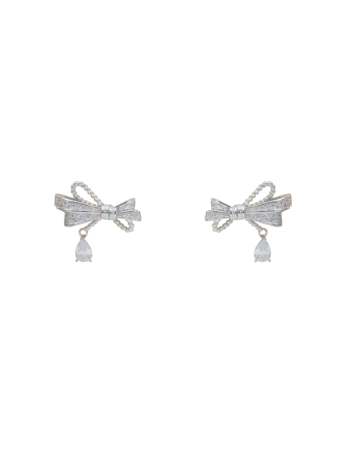 [Select] Ribbon cubic earring
